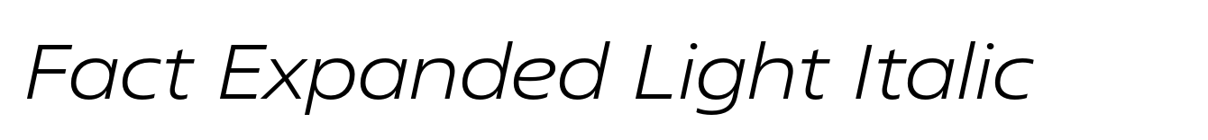 Fact Expanded Light Italic